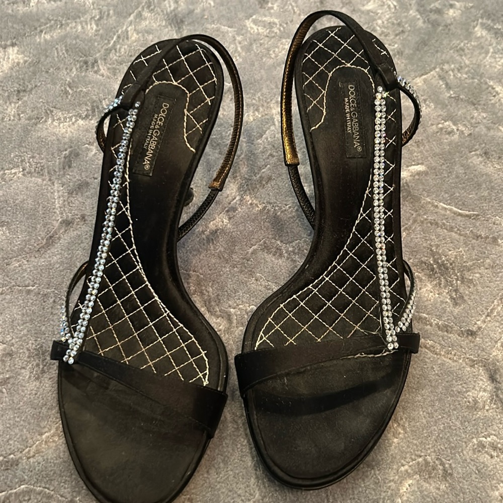 Dolce & Gabbana diamanté strap sandals
